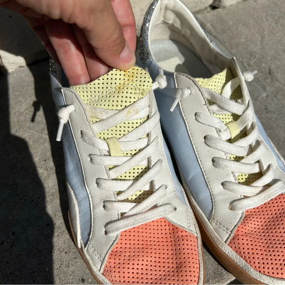 Dolce Vita pastel multi-color snekaers with silver detailing Sz 7.5 - Picture 8 of 16